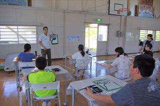 SumieDoodle at Elementary School in Ishinomaki